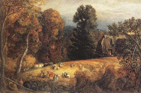 Samuel Palmer The Gleaning Field Spain oil painting art